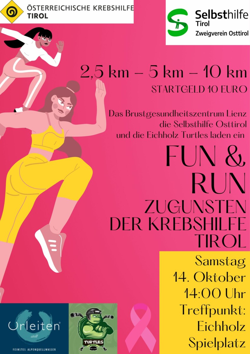 Run Fun zugunsten der Krebshilfe Tirol 14.10.2023