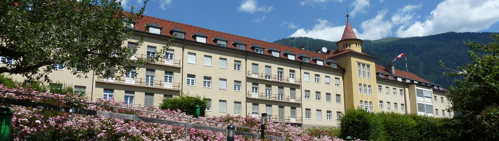 Hausansicht vom Garten aus im Sommer